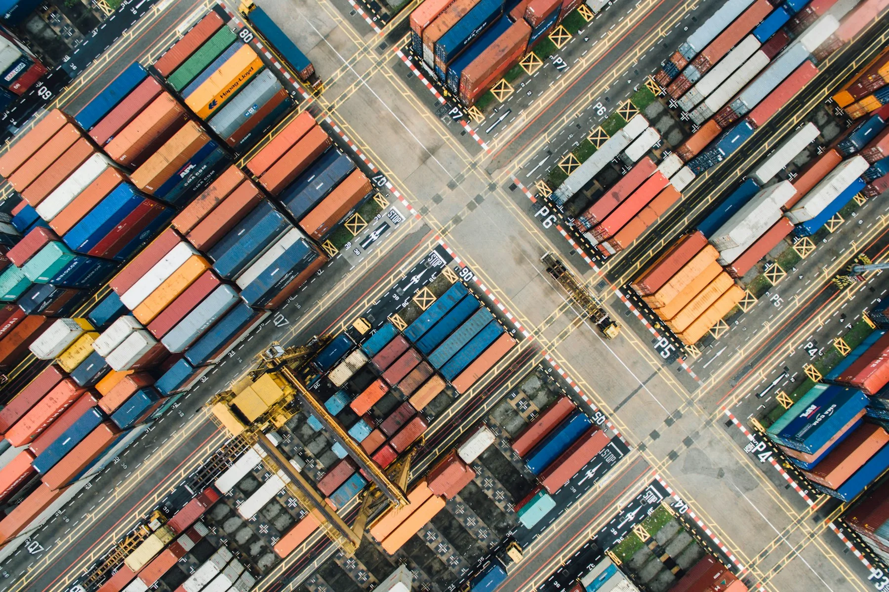 Port container yard; illustrative supply chain photograph